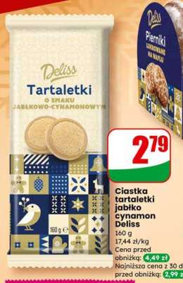 Ciastka Tartaletki jabłko cynamon Deliss