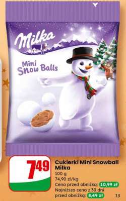 Cukierki Mini Snowball Milka