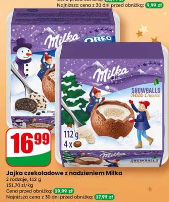 Jajka czekoladowe z nadzieniem Milka