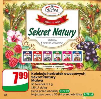 Kolekcja herbatek owocowych Sekret Natury Malwa