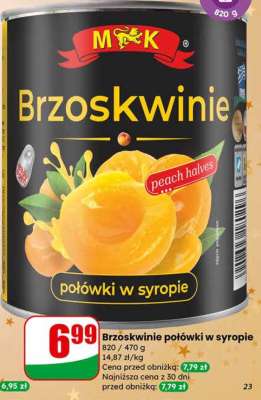 Brzoskwinie połówki w syropie