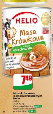 Masa krówkowa o smaku orzechowym Helio
