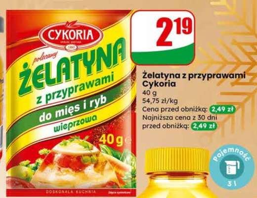 żelatyna z przyprawami Cykoria