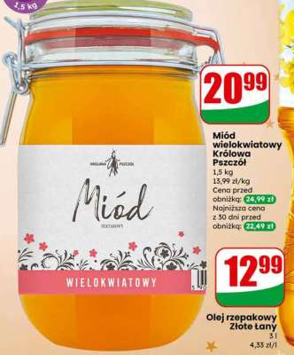 Miód wielokwiatowy KRÓLOWA PSZCZÓŁ