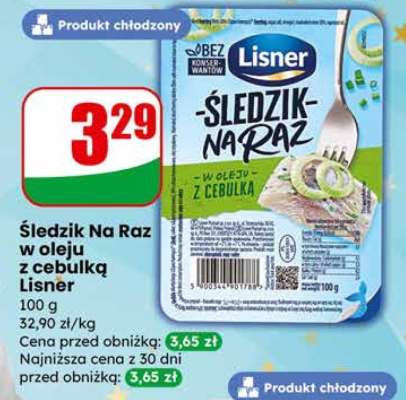 Śledzik Na Raz w oleju z cebulką Lisner