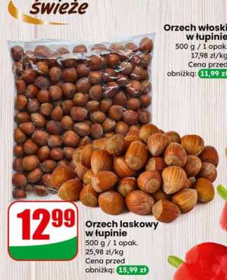 Orzech laskowy w łupinie