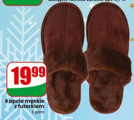 Kapcie męskie z futerkiem