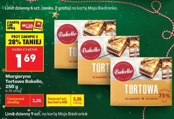 Margaryna Tortowa/Bakello, 250 g