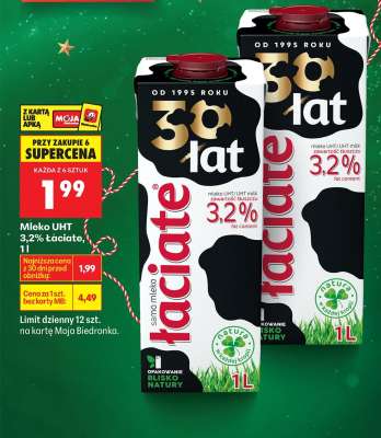 Mleko UHT 3,2% łaciate, 1l