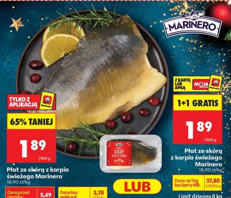 Płat ze skórą z karpia świeżego Marinero