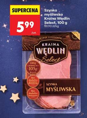 Szynka myśliwska Kraina Wędlin Select, 100 g