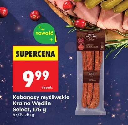 Kabanosy myśliwskie Kraina Wędlin Select, 175 g