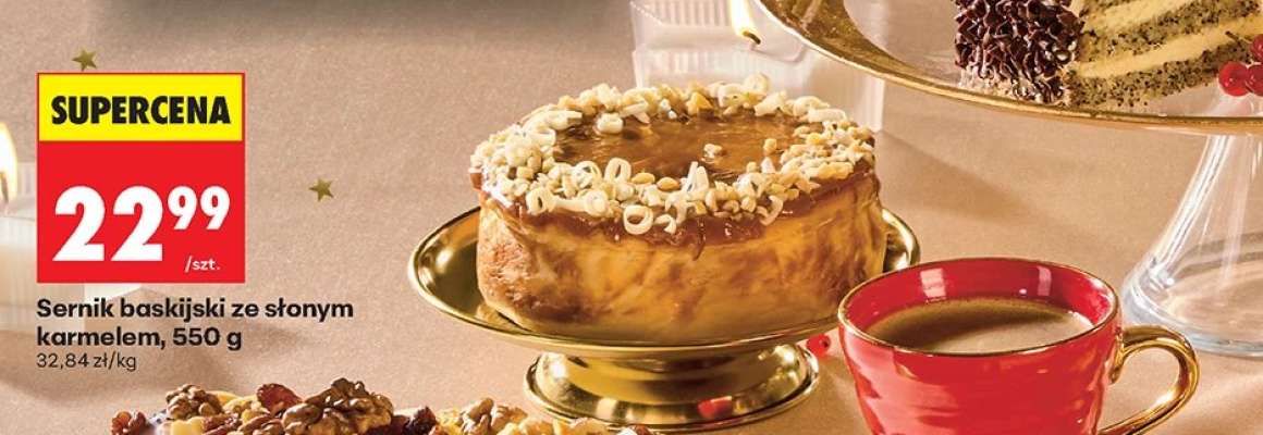 Sernik baskijski ze słonym karmelem, 550 g