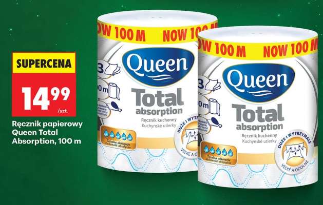 Ręcznik papierowy Queen Total Absorption, 100 m