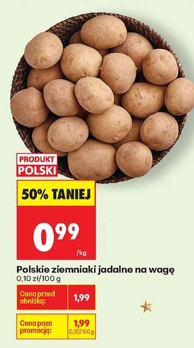 Polskie ziemniaki jadalne na wage