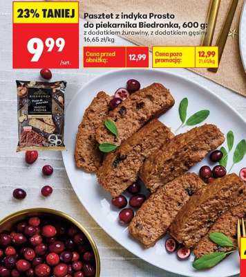 Pasztet z indyka Prosto do piekarnika Biedronka, 600 g