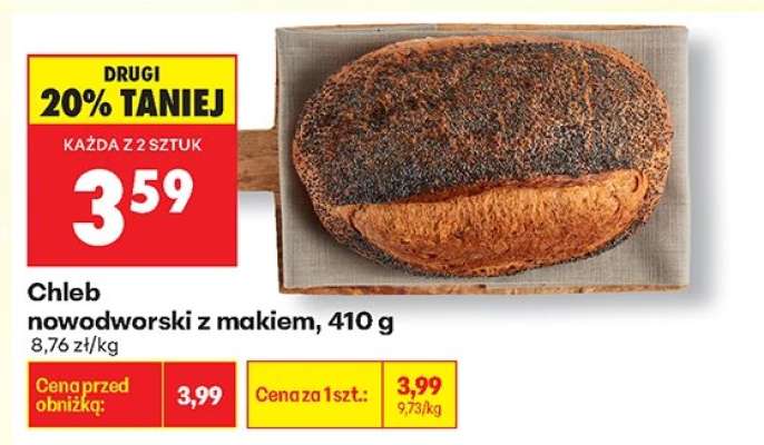 Chleb nowodworski z makiem, 410 g
