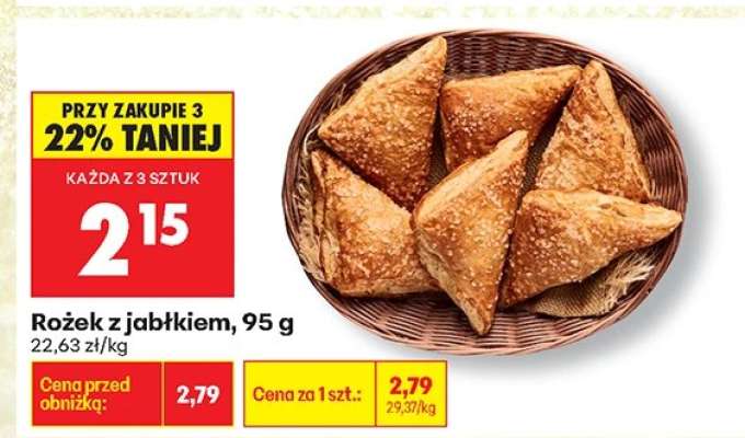 Rożek z jabłkiem , 95 g