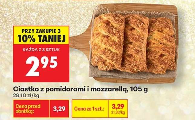 Ciastko z pomidorami i mozzarellą, 105 g