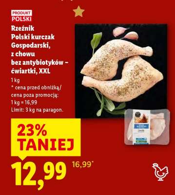 Rzeźnik Polski kurczak gospodarski, ćwiartki, XXL