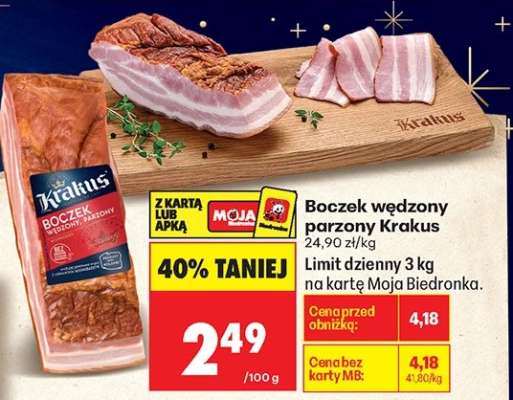 Boczek wędzony parzony Krakus