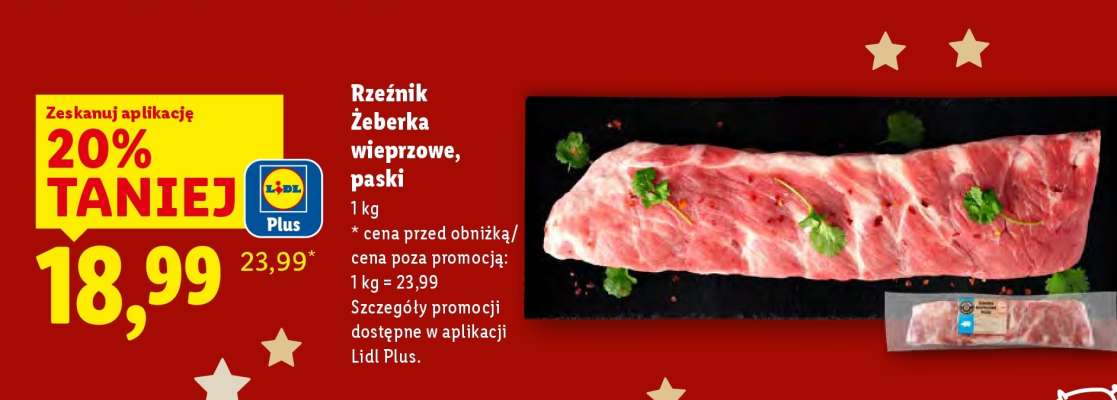 RZEŹNIK Żeberka wieprzowe, paski