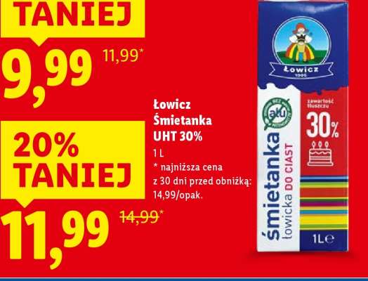 ŁOWICZ Śmietanka UHT 30%