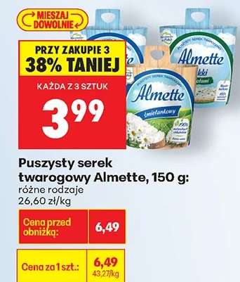 Puszysty serek twarogowy Almette, 150 g
