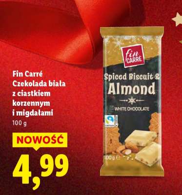 Fin Carré Czekolada biała z ciastkiem korzennym i migdałami