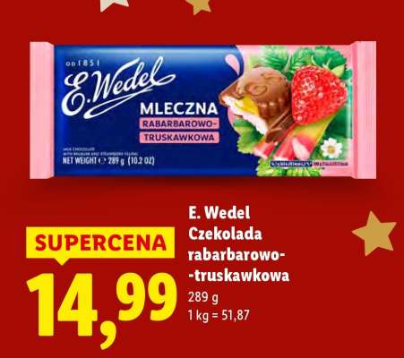 E. Wedel Czekolada rabarbarowo-truskawkowa