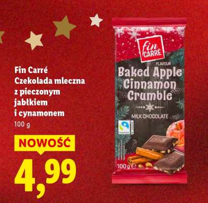 Fin Carré Czekolada mleczna z pieczonym jabłkiem i cynamonem