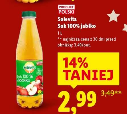 Solevita Sok 100% Jabłko