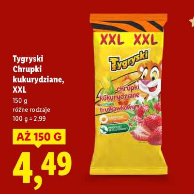 TYGRYSKI Chrupki kukurydziane, XXL