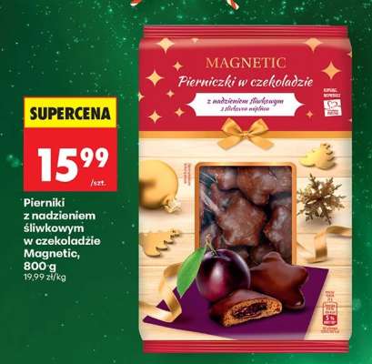 Pierniki z nadzieniem śliwkowym w czekoladzie Magnetic, 800 g