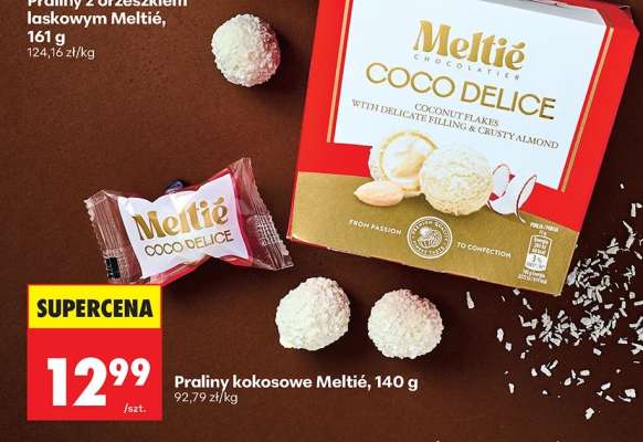 Praliny kokosowe Meltié, 140 g