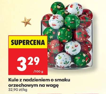 Kule z nadzieniem o smaku orzechowym na wagę