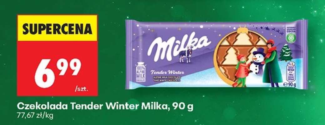 Czekolada Tender Winter Milka, 90 g