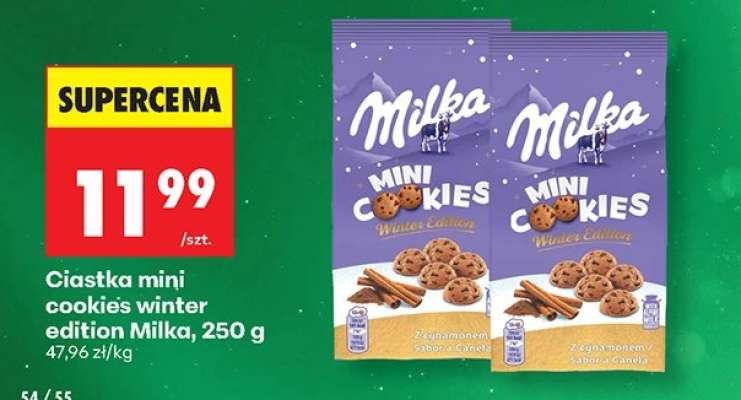 Ciastka mini cookies winter edition Milka 250 g