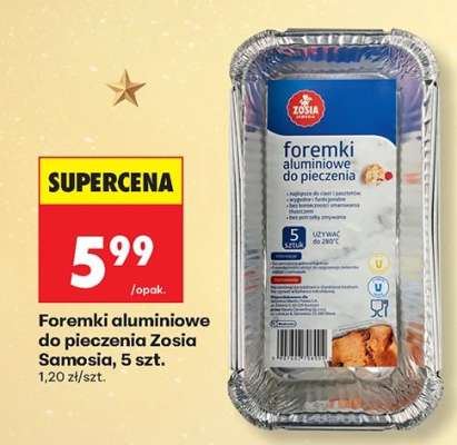 Foremki aluminiowe do pieczenia Zosia Samosia , 5 szt
