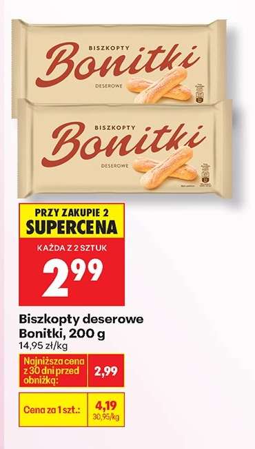 Biszkopty deserowe Bonitki, 200 g