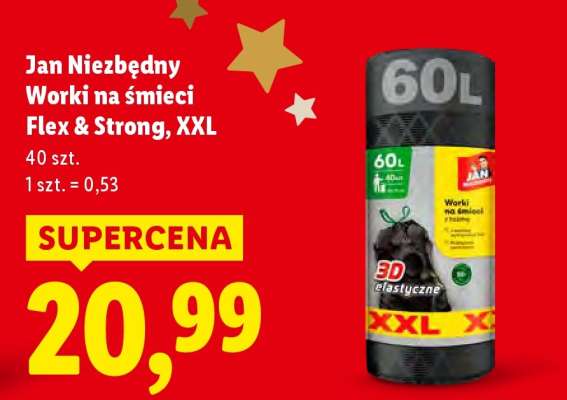 Jan Niezbędny Worki na śmieci Flex & Strong, XXL