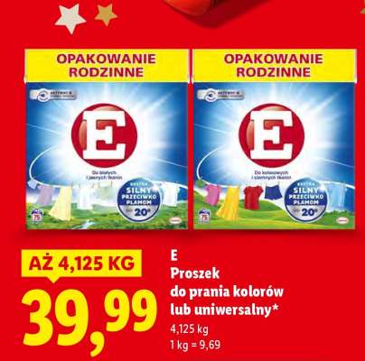 E Proszek do prania kolorów lub uniwersalny