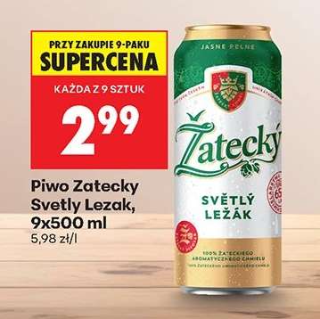 Piwo Żatecký Světlý Ležák, 9x500 ml