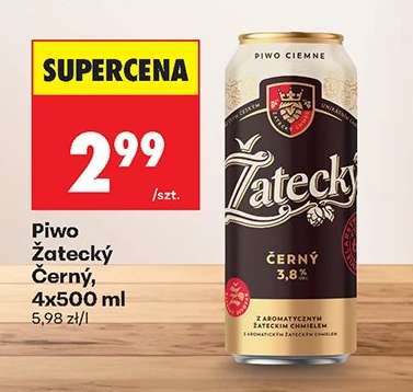Piwo Żatecký Černý, 4x500 ml