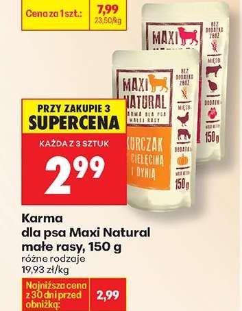 Karma dla psa Maxi Natural małe rasy, 150 g