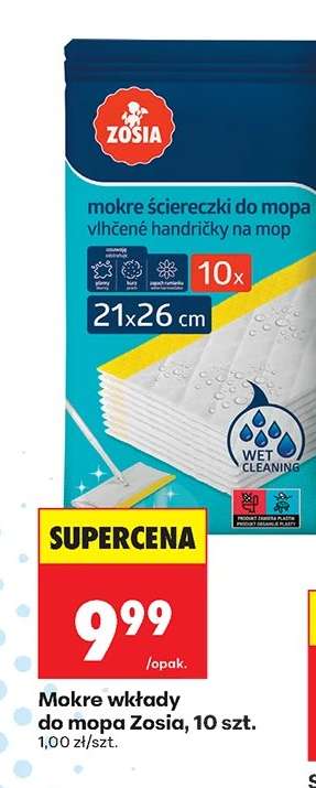 Mokre wkłady do mopa Zosia, 10 szt.