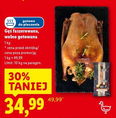 Gęś faszerowana wolno gotowana