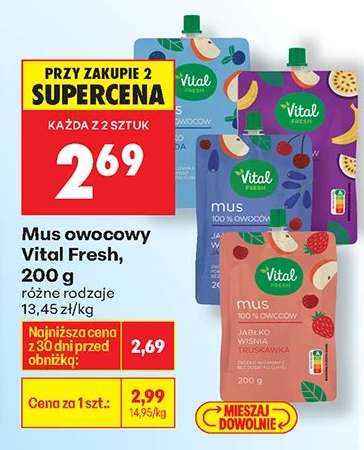 Mus owocowy Vital Fresh , 200 g