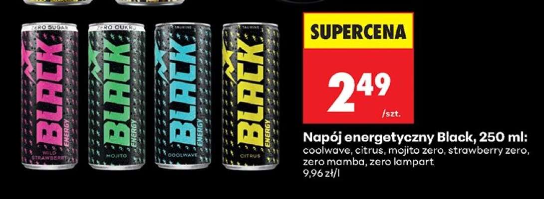 Napój energetyczny Black, 250 ml
