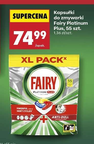 Kapsułki do zmywarki Fairy Platinum Plus, 55 szt.